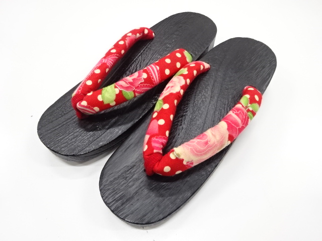JAPANESE KIMONO / BURNT PAULOWNIA GETA (24.0 cm)